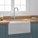 Butler & Rose Ceramic Fireclay Belfast Traditional Kitchen Sink with Weir Overflow - 595 x 455mm